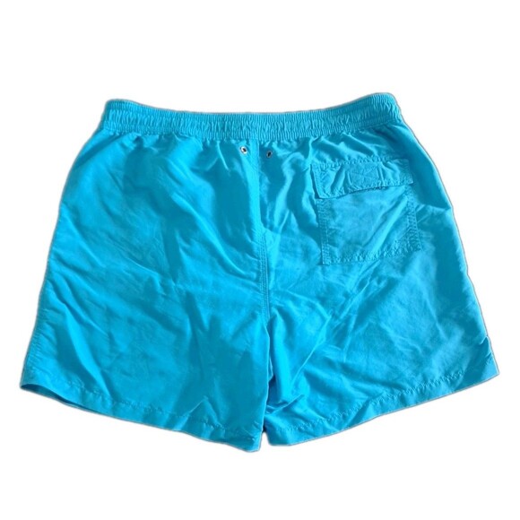 Polo Ralph Lauren Swim Shorts Men’s Large Blue Yellow Nylon Drawstring Trunks - Picture 2 of 7